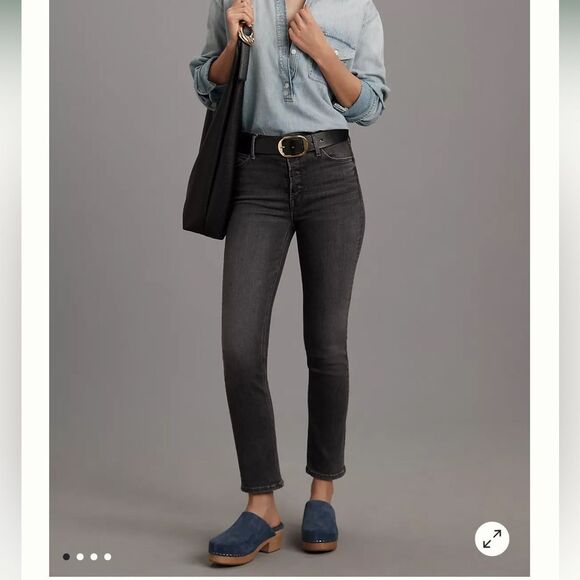 MOTHER Women's Straight Leg Jeans - Dark Blue - Picture 2 of 16